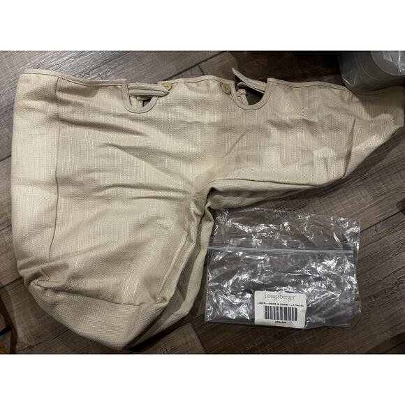 Longaberger Oatmeal STEP IT UP Basket Liner ODDS & ENDS tan New